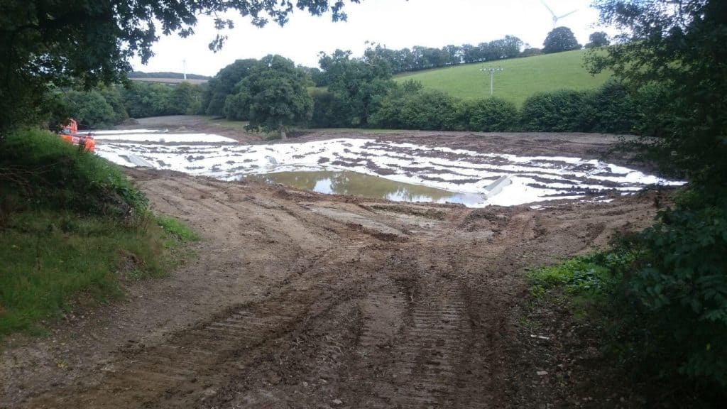 Turtle Productions new epdm attenuation lagoon Launceston
