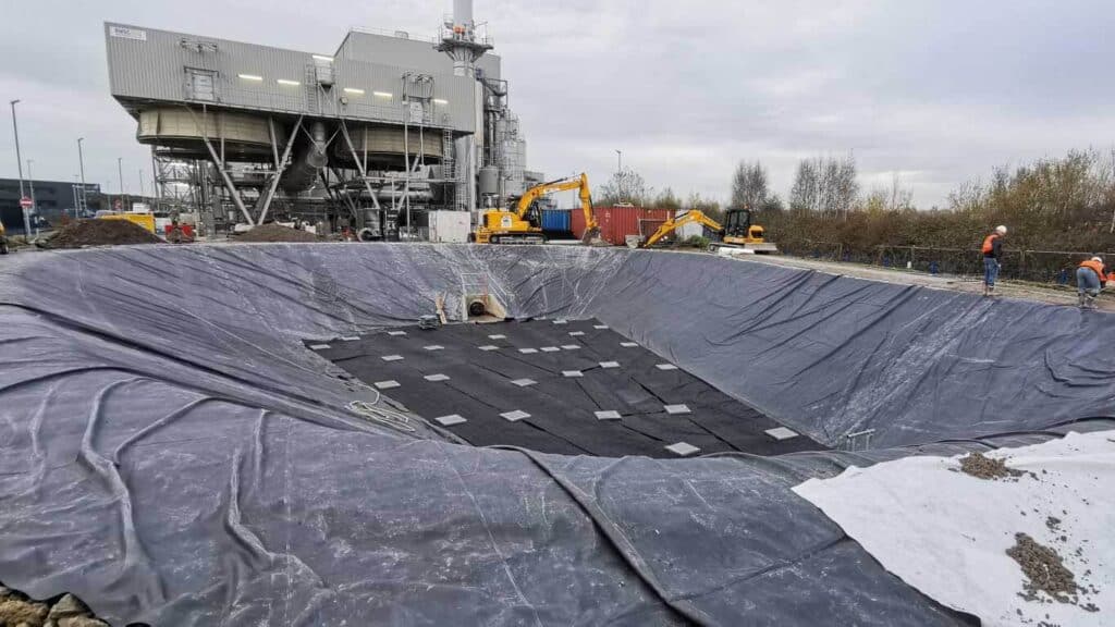 Turtle Productions Widnes BIO EFW fire pit epdm reline failed bentomat