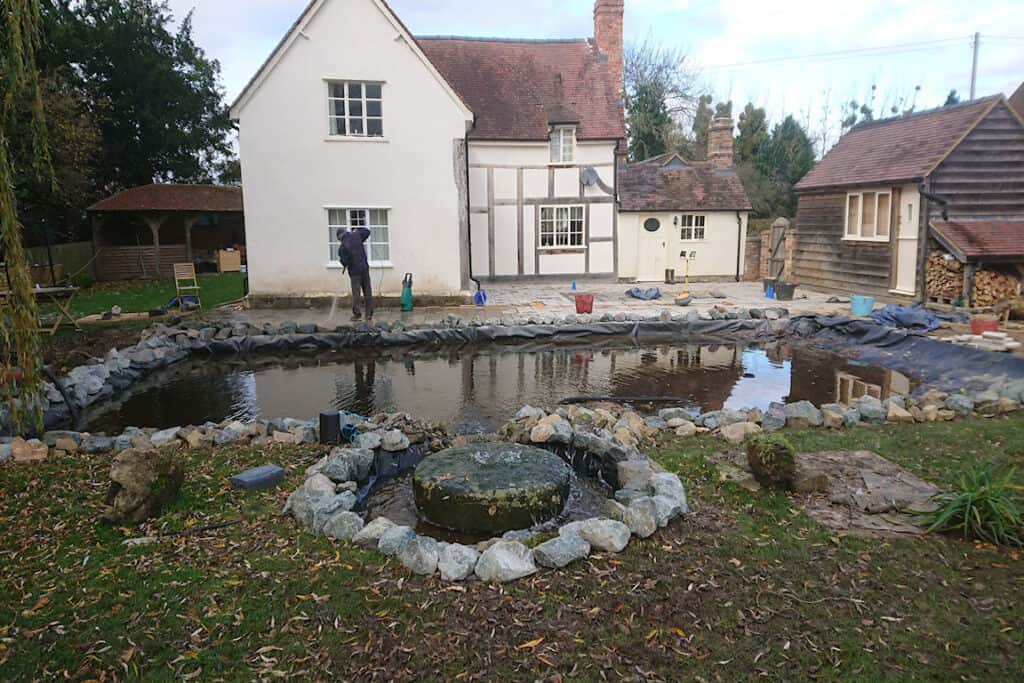 Restoration, reline and patio work in Gloucestershire by Turtle Productions