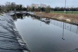 Turtle Productions Charlton Athletic training ground irrigation lagoon epdm liner onsite liner welding installation service